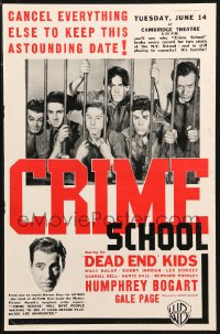 1b368 CRIME SCHOOL English trade ad 1938 Bogart, the Dead End Kids turn into tomorrow's killers!