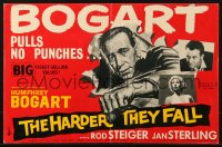 1b371 HARDER THEY FALL English trade ad 1956 Humphrey Bogart, Rod Steiger, fight racked exposed!