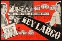 1b827 KEY LARGO French trade ad 1949 Humphrey Bogart, Lauren Bacall, Edward G. Robinson, Huston!