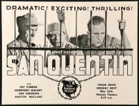 1b378 SAN QUENTIN English trade ad 1937 convict Humphrey Bogart with inmate & guard Pat O'Brien!