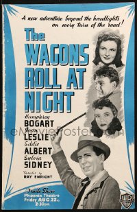 1b383 WAGONS ROLL AT NIGHT English trade ad 1941 Humphrey Bogart, Joan Leslie, Albert, Sidney!