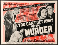 1b384 YOU CAN'T GET AWAY WITH MURDER English trade ad 1939 Humphrey Bogart, Billy Halop, Gale Page!
