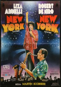 1b103 NEW YORK NEW YORK Yugoslavian 19x27 1978 Miligevic art of Robert De Niro & Minnelli!