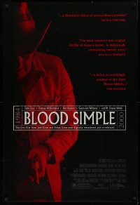 1c530 BLOOD SIMPLE 1sh R2000 Joel & Ethan Coen, Frances McDormand, cool film noir image!