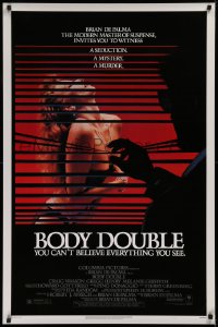 1c531 BODY DOUBLE 1sh 1985 Brian De Palma, Melanie Griffith, voyeur watches sexy woman!