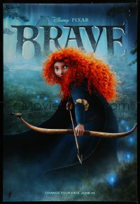 1c534 BRAVE advance DS 1sh 2012 Disney/Pixar fantasy cartoon set in Scotland, cool close image!