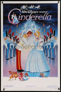 1c554 CINDERELLA 1sh R1987 Walt Disney classic romantic musical fantasy cartoon!