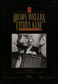 1c157 CITIZEN KANE 27x39 video poster R1991 some called Welles a hero, others called him a heel!