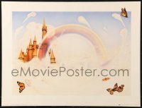1c275 BUTTERFLIES & RAINBOWS 19x25 commercial poster 1980 with rainbow and monarch butterflies!