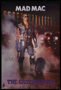 1c295 MAD MAC THE GRID WARRIOR 24x36 commercial poster 1986 The Road Warrior spoof w/McMahon!