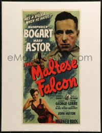 1c296 MALTESE FALCON 19x25 commercial poster 1978 Humphrey Bogart, Astor, directed by John Huston!