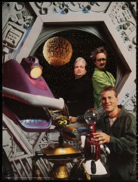 1c300 MYSTERY SCIENCE THEATER 3000 30x40 commercial poster 1993 Michael J. Nelson with cast/robots!