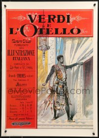 1c325 VERDI E L'OTELLO 20x28 Italian commercial poster 1980s Victor Hugo & William Shakespeare!