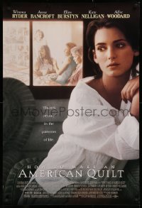 1c673 HOW TO MAKE AN AMERICAN QUILT 1sh 1995 close-up of Winona Ryder, Anne Bancroft