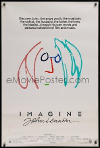 1c677 IMAGINE 1sh 1988 classic self portrait artwork by former Beatle John Lennon!
