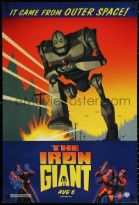 1c693 IRON GIANT advance DS 1sh 1999 animated modern classic, cool cartoon robot artwork!