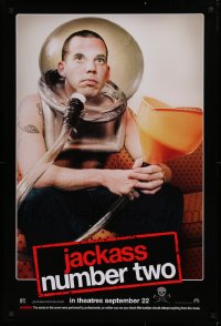 1c697 JACKASS NUMBER TWO teaser DS 1sh 2006 Johnny Knoxville, Margera, wacky image of Steve-O!