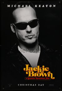 1c701 JACKIE BROWN teaser 1sh 1997 Quentin Tarantino, Michael Keaton with dark sunglasses!