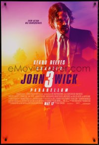 1c704 JOHN WICK CHAPTER 3 advance DS 1sh 2019 Keanu Reeves in the title role as John Wick!