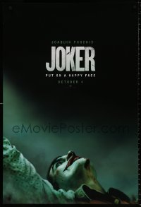 1c705 JOKER teaser DS 1sh 2019 Joaquin Phoenix as the DC Comics villain, put on a happy face!