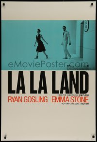 1c718 LA LA LAND teaser DS 1sh 2016 great image of Ryan Gosling & Emma Stone leaving stage door!