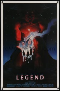 1c724 LEGEND 1sh 1986 Tom Cruise, Mia Sara, Tim Curry, Ridley Scott, cool fantasy artwork!