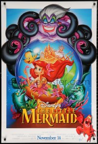 1c733 LITTLE MERMAID advance DS 1sh R1997 great images of Ariel & cast, Disney cartoon!