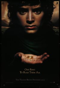 1c736 LORD OF THE RINGS: THE FELLOWSHIP OF THE RING teaser DS 1sh 2001 J.R.R. Tolkien, one ring!