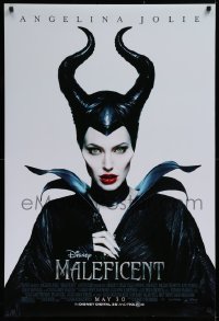 1c750 MALEFICENT advance DS 1sh 2014 cool close-up image of sexy Angelina Jolie in title role!
