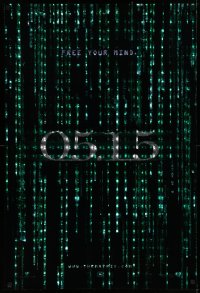 1c757 MATRIX RELOADED holofoil teaser 1sh 2003 Keanu Reeves, free your mind on 05.15!