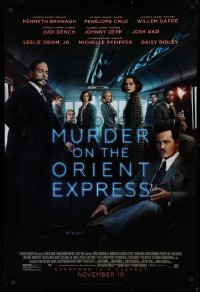 1c777 MURDER ON THE ORIENT EXPRESS style C advance DS 1sh 2017 Branagh, huge cast, Agatha Christie!