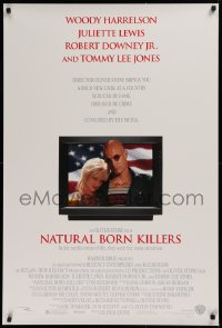1c781 NATURAL BORN KILLERS DS 1sh 1994 Oliver Stone, Woody Harrelson & Juliette Lewis on TV!