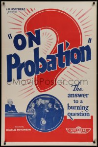 1c787 ON PROBATION 1sh R1940s Monte Blue, Lucile Browne, the answer to a burning question!