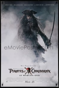 1c810 PIRATES OF THE CARIBBEAN: AT WORLD'S END advance DS 1sh 2007 Depp as Captain Jack!