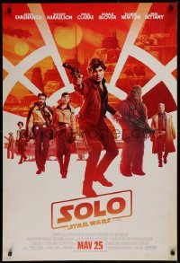 1c891 SOLO advance DS 1sh 2018 A Star Wars Story, Ron Howard, Ehrenreich, top cast, Chewbacca!