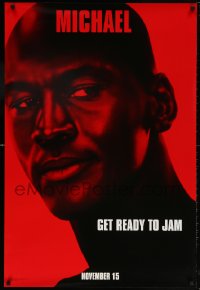 1c896 SPACE JAM teaser DS 1sh 1996 cool close-up of basketball star Michael Jordan!
