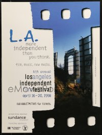 1c168 4TH ANNUAL LOS ANGELES INDEPENDENT FILM FESTIVAL 18x24 film festival poster 1998 Hollywood!