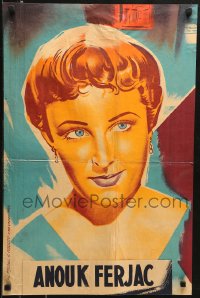 1c335 ANOUK FERJAC 19x28 French special poster 1950s wonderful close-up of the star!