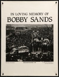 1c341 BOBBY SANDS 19x25 special poster 1996 image of the huge funeral procession in 1981!