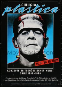 1c222 CIRUGIA PLASTICA 23x33 German museum/art exhibition 1989 Boris Karloff as Frankenstein!