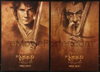 1c197 HOBBIT: AN UNEXPECTED JOURNEY group of 4 IMAX mini posters 2012 Tolkien classic, cast artwork!
