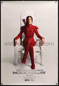 1c150 HUNGER GAMES: MOCKINGJAY - PART 2 tv poster 2015 image of Jennifer Lawrence in red outfit!