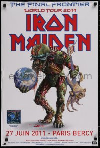1c020 IRON MAIDEN 19x29 French music poster 2011 The Final Frontier World Tour, Riggs art of Eddie!