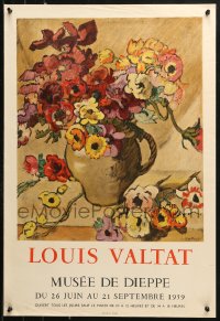 1c232 LOUIS VALTAT 20x29 French museum/art exhibition 1959 vase full of flowers by the artist!