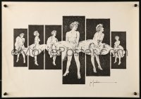 1c129 MARILYN MONROE signed 14x20 art print 1980s Jose Gonzalez art of classic skirt blowing scene!