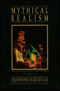1c233 MYTHICAL REALISM 22x34 museum/art exhibition 1991 Midnight Research by James Warhola!