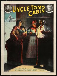 1c018 UNCLE TOM'S CABIN 21x28 stage poster 1900s he won't let Eliza go, it's her right, ultra-rare!