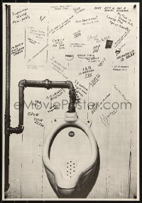 1c453 UNKNOWN POSTER 20x29 special poster 1970s wild image of urinal surrounded by graffiti!