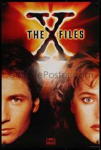 1c154 X-FILES tv poster 1994 close-up image of FBI agents David Duchovny & Gillian Anderson!