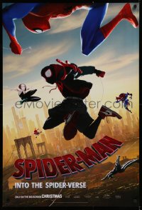 1c901 SPIDER-MAN INTO THE SPIDER-VERSE teaser DS 1sh 2018 Nicolas Cage in title role, top cast!